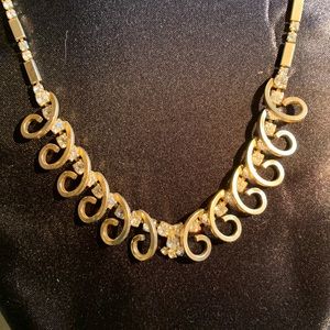 Rhinestone gold-tone necklace